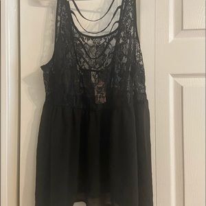 NWT TORRID BABY DOLL LACE CHIFFON TOP 1x